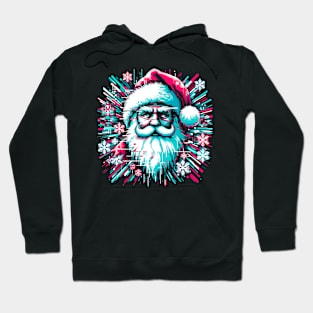 Glitchmas: Santa Crashes the Arcade (Neon Pixel Tee) Hoodie